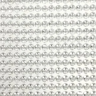 Wrapables 500-Piece Adhesive Rhinestone Crystal Diamond Stickers, 6mm, Silver