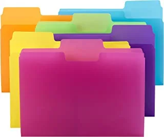 Smead SuperTab File Folder, Oversized 1/3-Cut tab, Letter Size, Poly, 18 per Pack (10515)