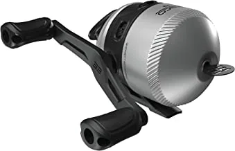 Zebco 33 Micro Spincast Fishing Reel, Size 10 Reel, Changeable Right- or Left-Hand Retrieve, Built-in Bite Alert, Pre-spooled with 4 lb Zebco Cajun Line, Silver/Black