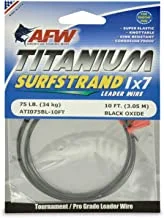American Fishing Wire Titanium Surfstrand Bare 1x7 Titanium Leader Wire