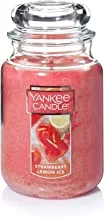 Yankee Candle Strawberry Lemon Ice Scented, Classic 22oz Large Jar Single Wick Candle, Over 110 Hours of Burn Time