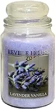Candle-Lite Revere House Scented Lavender Vanilla Single Wick 23oz Large Glass Jar Candle, Fresh Aromatic Fragrance