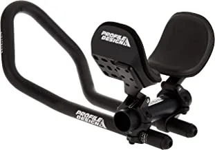 Profile Designs Airstryke V2 Aluminum Clip-On Aerobars Ano Matte Black, Adjustable Stack And Reach