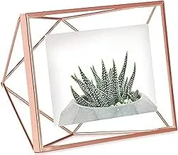 Umbra Prisma Picture Frame, 4x6 Photo Display for Desk or Wall, Copper