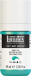 Liquitex professional soft body acrylic paint 2-oz bottle, cobalt teal