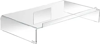Kantek Acrylic Computer Monitor Stand with Keyboard Storage, Holds Up To 50 Pounds, 21.4