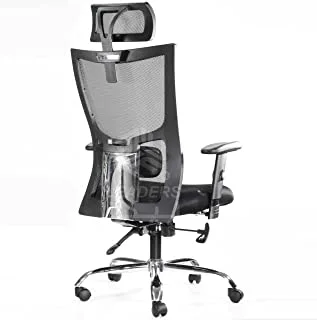 كرسي ليدرز شبك أسود متحرك دوار - Leaders 560 Black Mesh Office Chair