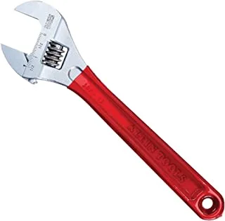 Klein tools d507-12 adjustable drive wrench, forged with extra capacity jaw and high polish chrome finish, 12-inch