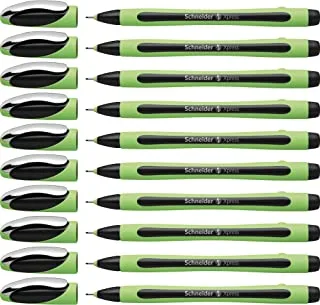 قلم شنايدر Xpress Fineliner 0.8 مم بنقطة يسهل اختراقها ، أسود ، صندوق من 10 أقلام (190001)