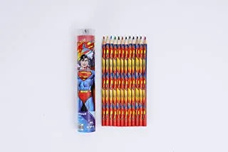 Warner bros superman man of tomorrow coloring pencils 12-pieces tin tube