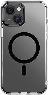 جراب Wiwu المغناطيسي من الكريستال المقاوم للسقوط لهاتف iPhone 14 Plus مقاس 6.7 بوصة ، أسود شفاف