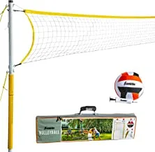 Franklin Sports Volleyball Net Sets - Backyard + Beach Portable Volleyball Set for Kids + Adults - Volleyballs + Nets with Poles + Equipment Included - Carry Bag for Storage + Transport