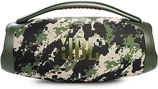 JBL Boombox 3 Portable Speaker, Massive JBL Signature Pro Sound, Monstrous Bass, 24H Battery, IP67 Dust & Water Proof, Partyboost Enabled, Grip Handle, Bluetooth Streaming - Squad, JBLBOOMBOX3SQUADUK
