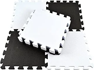 Magni Foam Floor Puzzle 10-Piece, White/Black