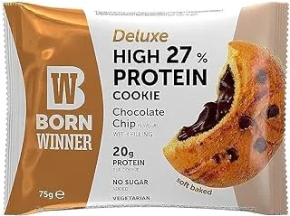 Born Winner Deluxe Chocolate Chip Cookie Protein Bar, 75 g