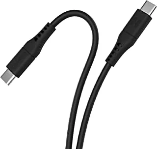Promate 60W USB-C to Type-C Power Delivery Fast-Charging Cable, 200 cm Length, Black
