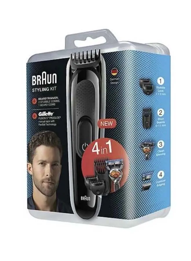 BRAUN 4-In-1 Precision Styling Electric Trimmer Black