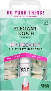 Elegant Touch - Bare Nail - DIY Mega Kit - 216 Stiletto Nails