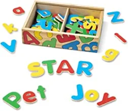 Melissa & Doug 52 Wooden Alphabet Magnets in a Box - Uppercase and Lowercase Letters