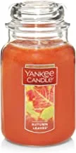 Yankee Candle معطرة بأوراق الخريف ، وعاء كلاسيكي كبير 22 أونصة شمعة بفتيل واحد ، أكثر من 110 ساعة من وقت الاحتراق