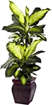 Nearly Natural Golden Dieffenbachia with Decorative Planter, Green 45in.