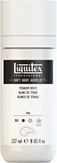 Liquitex professional soft body acrylic paint 8-oz bottle, titanium white