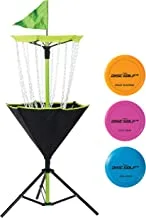 Franklin Sports Disc Golf Baskets - Portable Disc Golf Target with Chains Included - Disc Golf Basket Stand Equipment for Hole + Course Creation - PDGA Approved