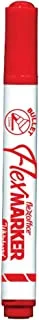 FlexOffice Whiteboard Marker 12-Pieces, 2.5 mm Point Size, Red