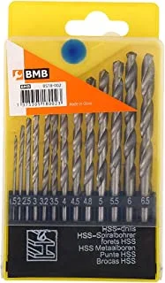 BMB Tools 13PC Metal Drill Bit Set|white