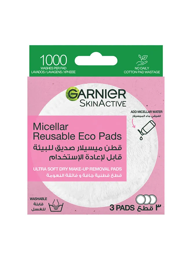 Garnier Micellar Reusable Makeup-Remover Eco Pads White