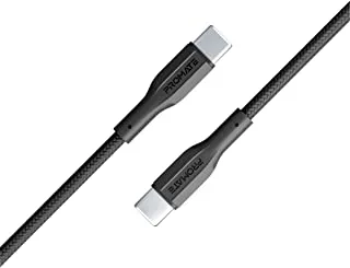 Promate 60W USB-C to USB-C Power Delivery Fast Charging Cable, 100 cm Length, Black