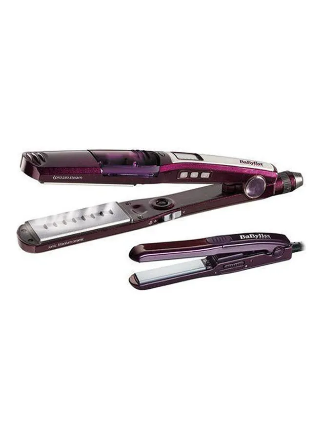 babyliss I-Pro 230 Steam Straightener With Mini Lisseur Straightner Purple