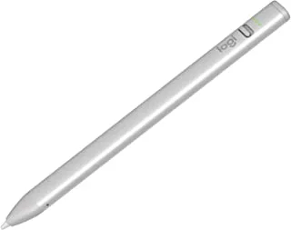 Logitech Crayon Digital Pencil for iPad (USB C Port Compatibility Only) Featuring Apple Pencil Technology, No Lag Pixel-Precision, and Dynamic Smart Tip with Fast USB C Charge - Silver