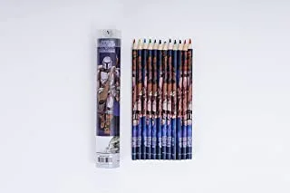 أقلام تلوين كبيرة من لوكاس ستار وورز 12 قطعة أنبوب قصدير
