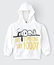 Snoopy Hooded Sweatshirt for Senior Girls - Off White, 9-10 Year