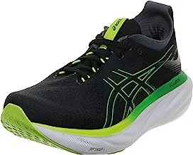 Asics Gel-nimbus 25 Mens Running Shoes, Black/Lime/Zest, 45 EU