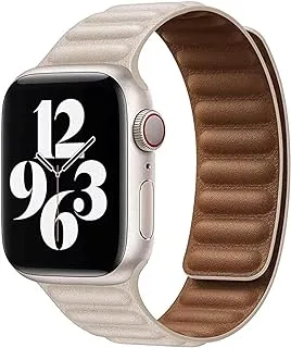 AC&L Leather Magnetic Band Compatible with Apple Watch 38Mm Strap, Starlight