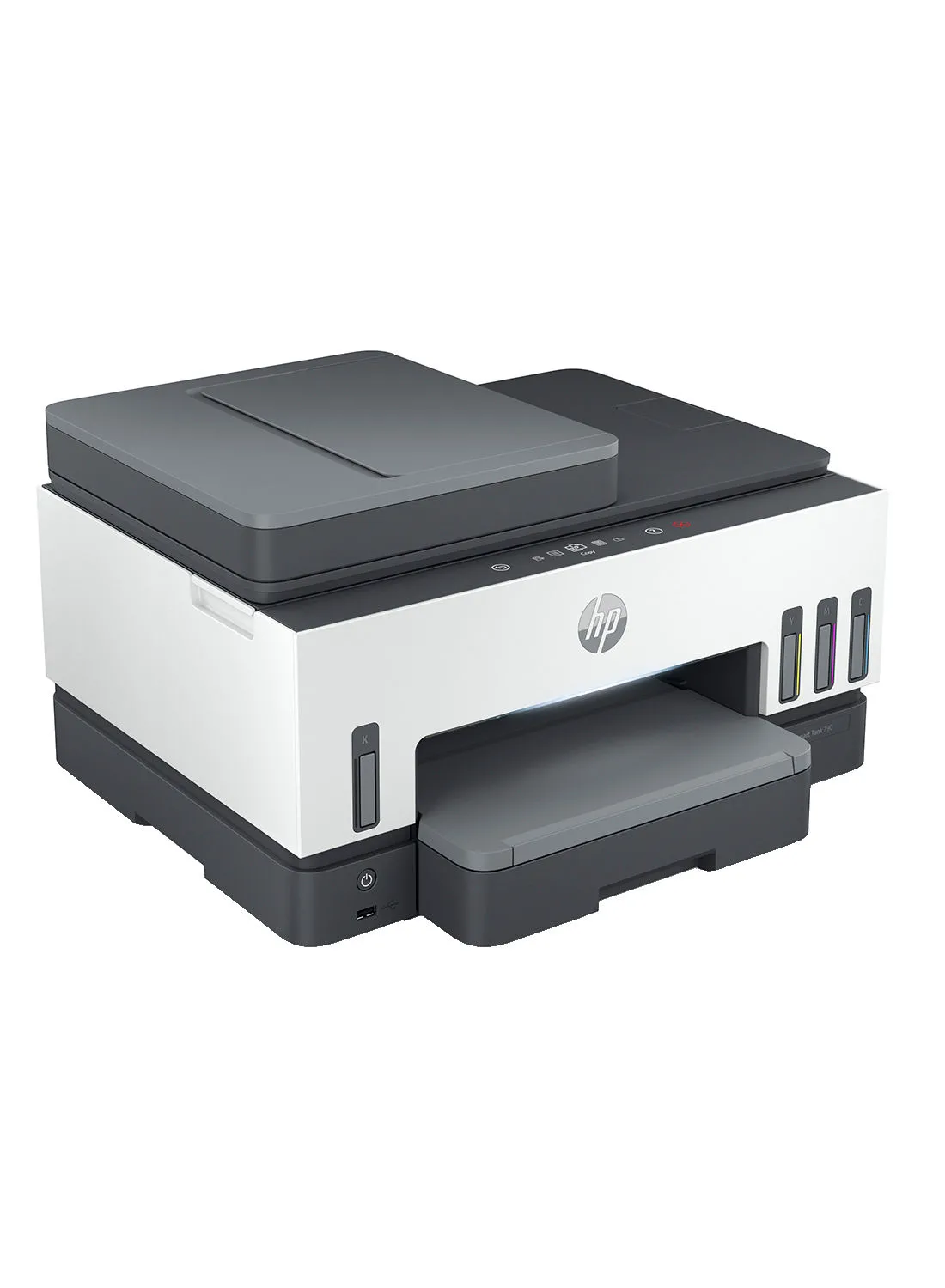 HP HP Smart Tank 790 All-in-One Printer wireless, Print, Scan, Copy, Fax, Auto Duplex Printing, Auto Document Feeder, Print up to 18000 black or 8000 color pages, White/Grey  [4WF66A] White/Grey
