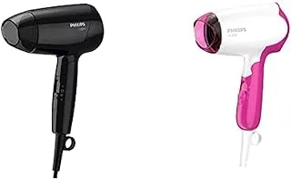 Philips Essential Care Hair Dryer, Bhc010/13 with Philips Drycare Essential Travel Hair Dryer, Bhd003/03