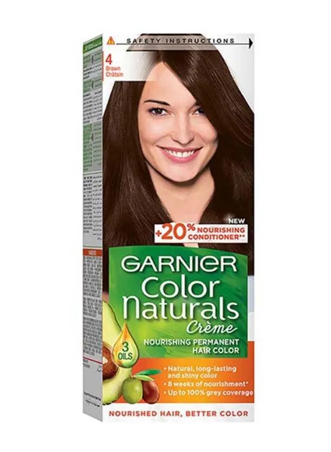 Garnier Color Naturals Permanent Hair Color 4.0 Brown 112ml