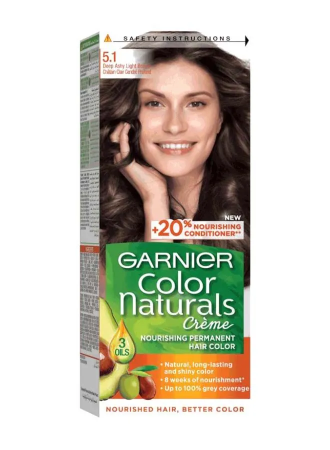 Garnier Naturals Hair Colour 5.1 Deep Ashy Light Brown 112ml