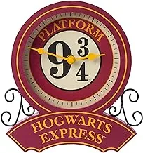 ساعة حائط من Silver Buffalo Harry Potter Platform 9 3/4 Station ، 9.44 x 8.22 إنش