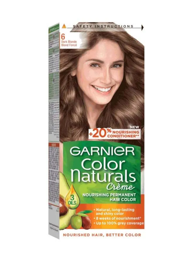 Garnier Color Naturals Permanent Hair Color Cream 6 Dark Blonde