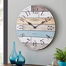 Firstime & co. newton woodgrain farmhouse clock, american crafted, multi-color, 24 x 1.75 x 24, (31175)