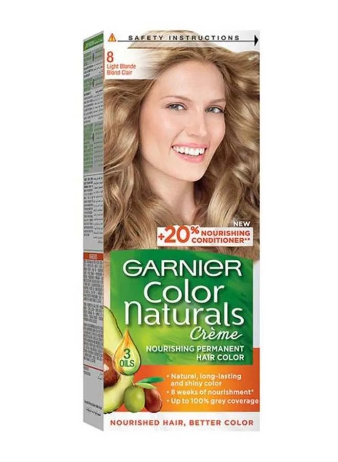Garnier Color Naturals Permanent Hair Color 8.0 Light Blonde 112ml