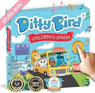 DITTY BIRD Children's Songs canzoni educative per bambini: giocattolo per bambini con 6 pulsanti sonori per imparare l’inglese.