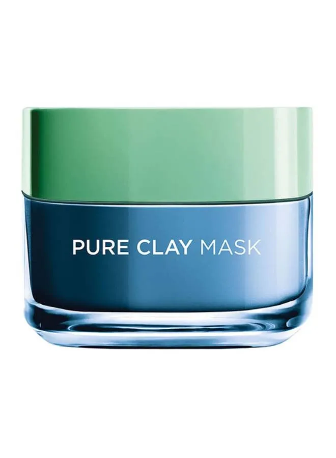 L'OREAL PARIS Pure Clay Mask, 3 pure clays+ Marine Algae Blue 50ml