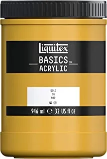 Liquitex BASICS Acrylic Paint, 32-oz Jar, Gold