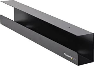 StarTech.com Under Desk Cable Management Tray - Office/Standing Desk Cable Tray Organizer - Desk/Table Mount Holder for Cords/Wire/Power Strip - Computer Cable Manager - 23-1/2
