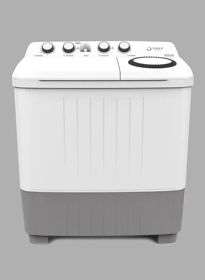 noon east Washing Machine 10 Kg - Twin Tub Semi Automatic- White Washing Mashine With Washing, Rinse And Spinning Function Without Clothes Dryer
